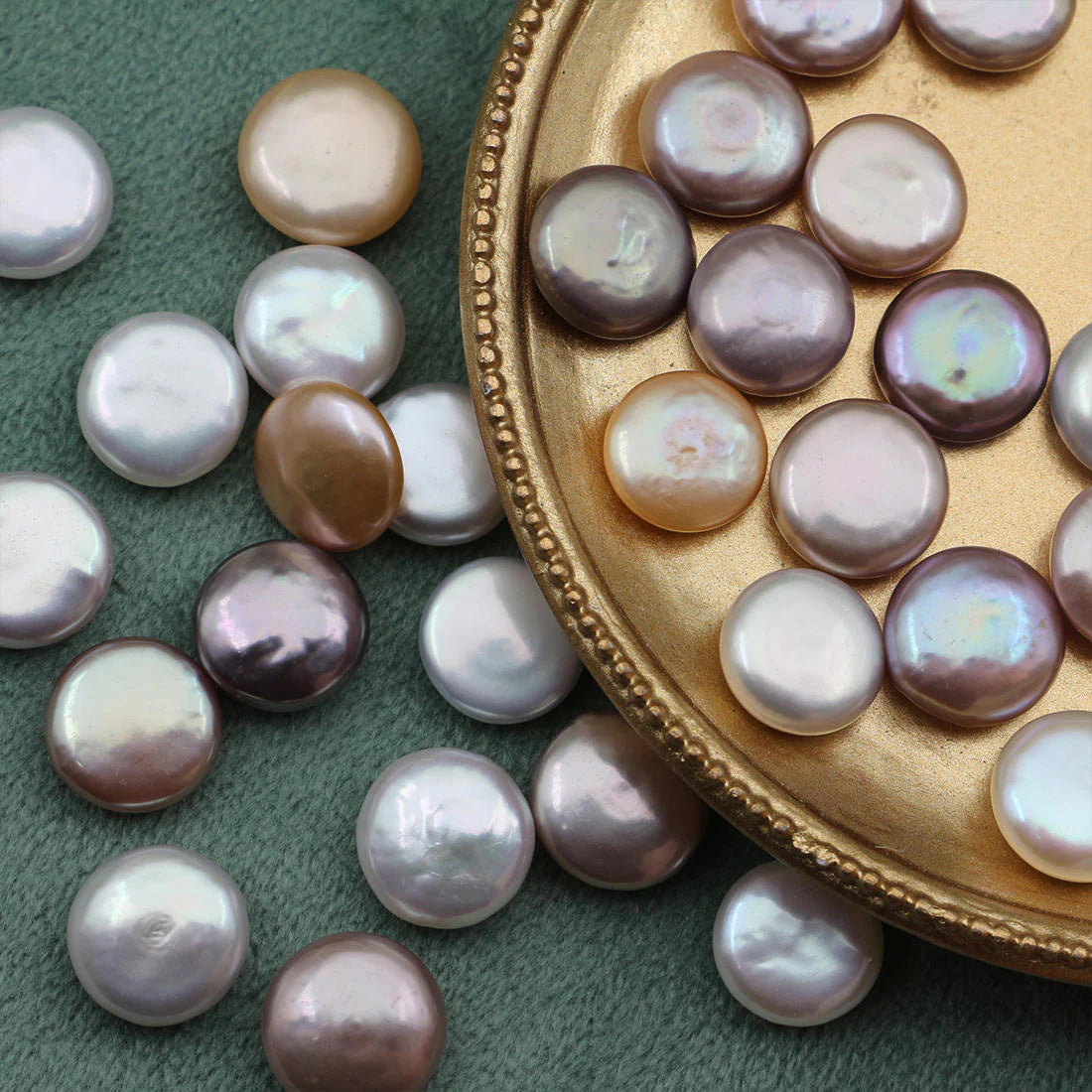 【BUY 1 GET 1】 Button （3-5 Button Shape Freshwater Pearls) -TikTok Live