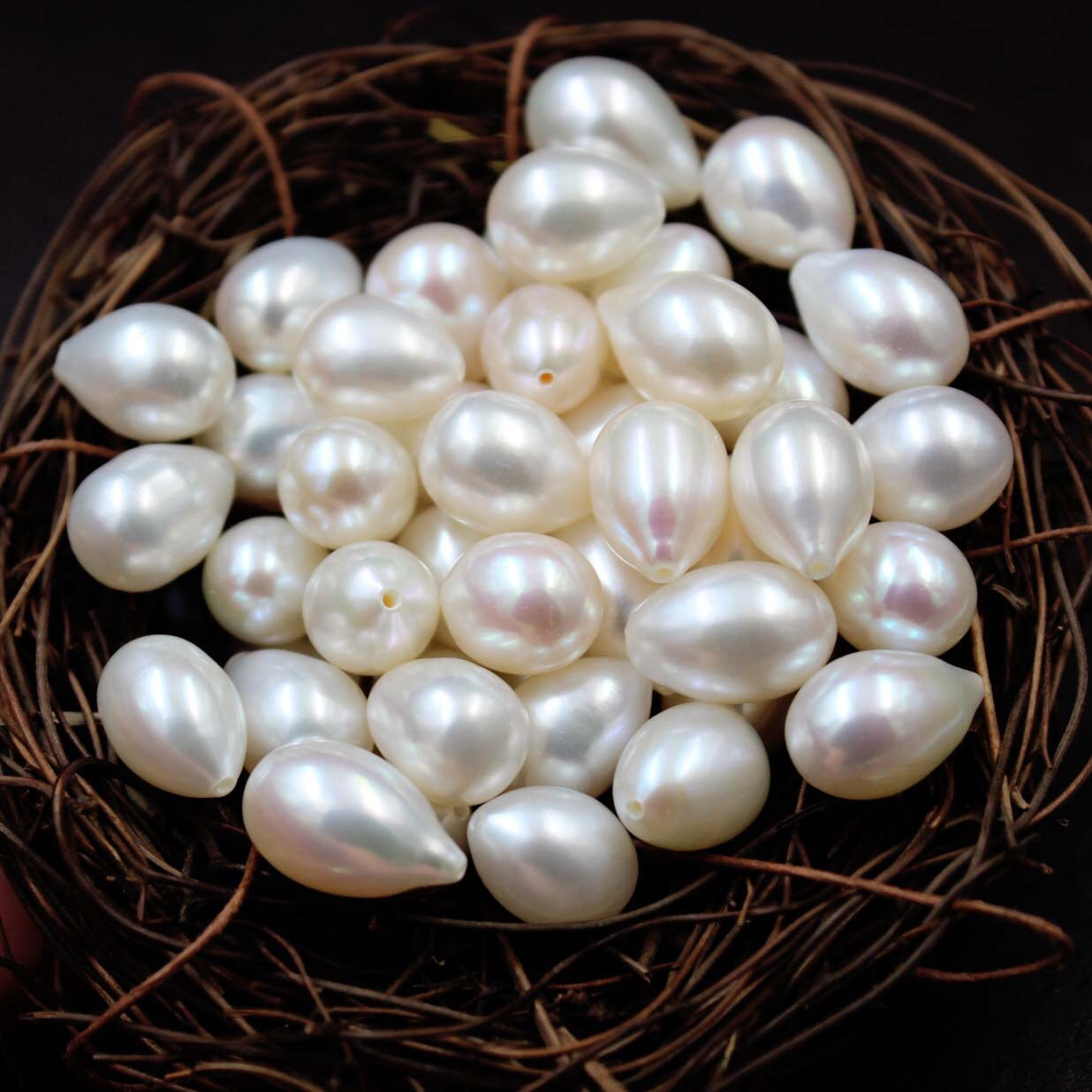 027.Teardrop pearls(9-11PCS)