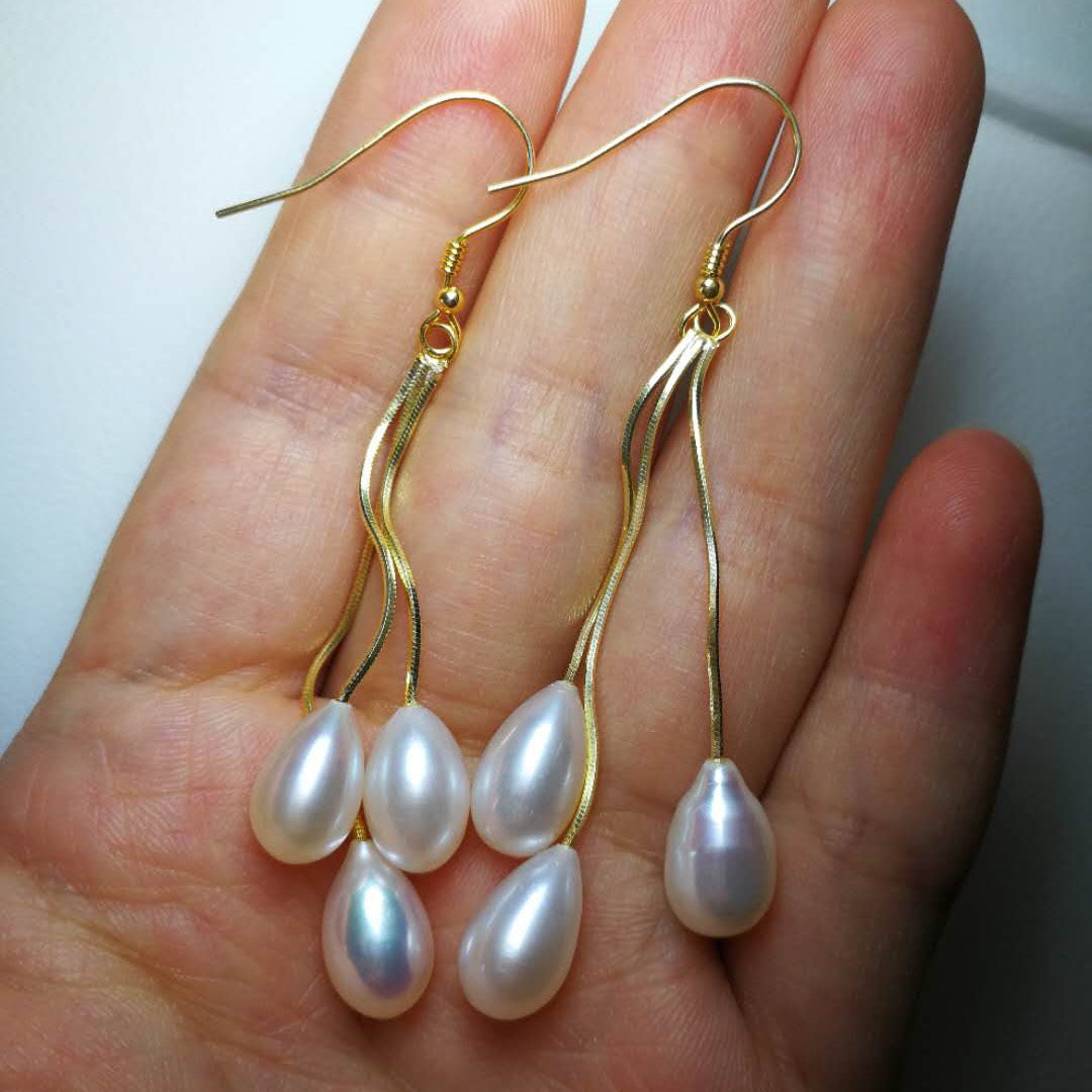 027.Teardrop pearls(9-11PCS)